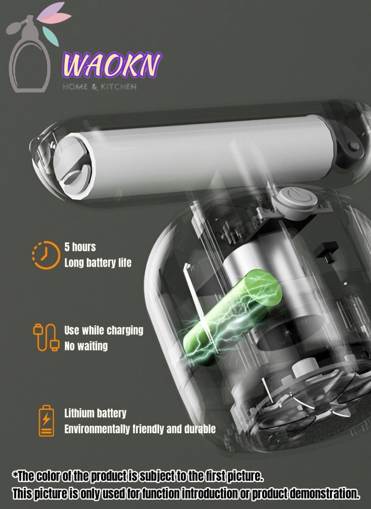 WAOKN New Electric Hair Ball Trimmer Household Rechargeable Clothing Hair Ball Remover Portable Fabric Shaver Endurance USB Charging Lint Remover Fuzz Shaver With Built-in Sticky Stick - Image 5
