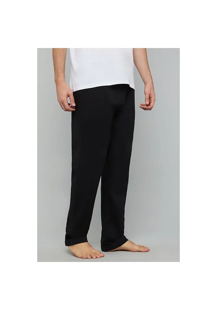 R&b  Solid Lounge Pants with Drawstring Waist for Men | Best Price UAE