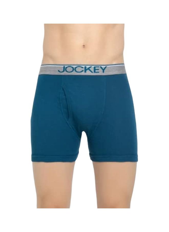 JOCKEY - Jockey 8009 Men Super Combed Cotton Rib Solid Boxer Brief with Ultra soft Waistband Pack of 2 - Image 1