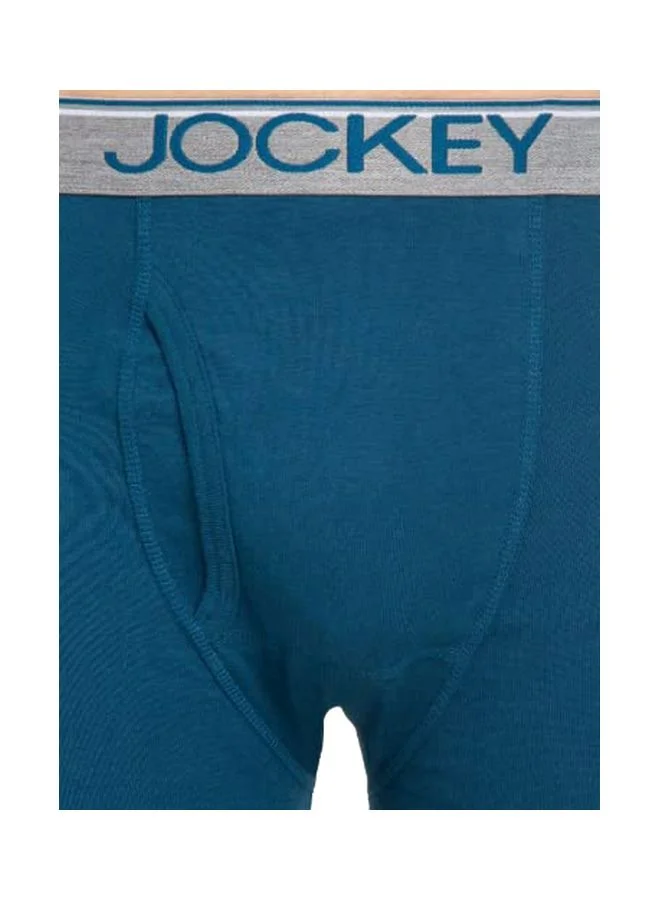 JOCKEY Jockey 8009 Men Super Combed Cotton Rib Solid Boxer Brief with Ultra soft Waistband Pack of 2