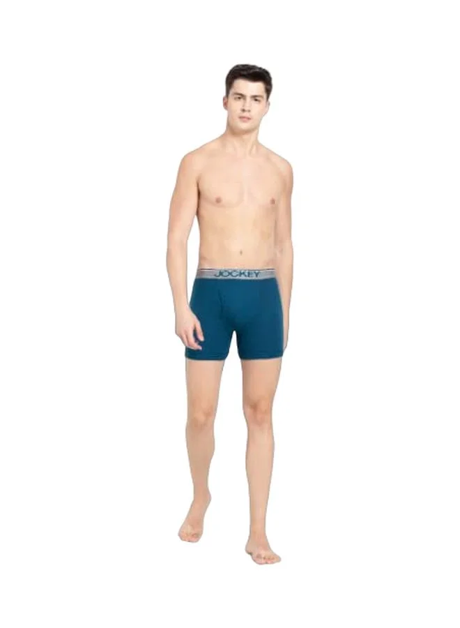 JOCKEY Jockey 8009 Men Super Combed Cotton Rib Solid Boxer Brief with Ultra soft Waistband Pack of 2