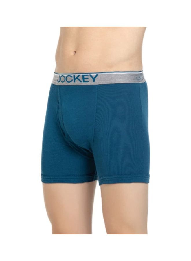 JOCKEY - Jockey 8009 Men Super Combed Cotton Rib Solid Boxer Brief with Ultra soft Waistband Pack of 2 - Image 1