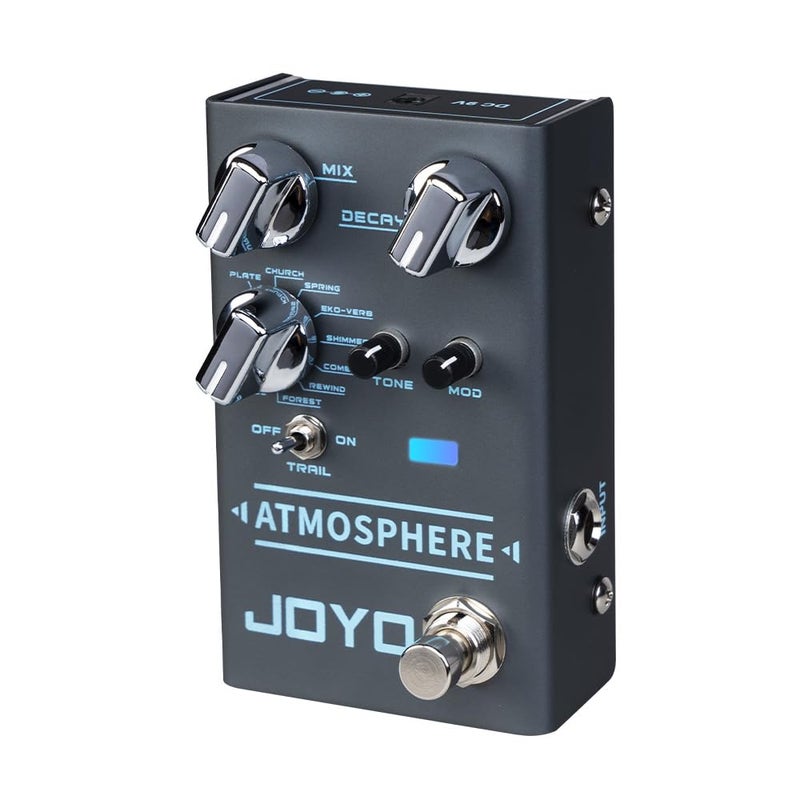JOYO Reverb Pedal 9 Digital Reverb Types with Modulation and Trail Function for Electric Guitar Effect (Atmosphere R-14) - Image 1