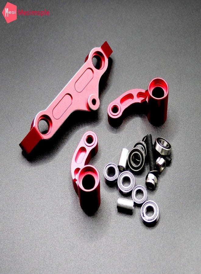 Mesimsple Alloy Steering Bellcrank Set ARA340153 for Arrma 1/5 Kraton 8S BLX Steering Saver & Outcast EXB Servo Saver Upgrade Parts Red - Image 5