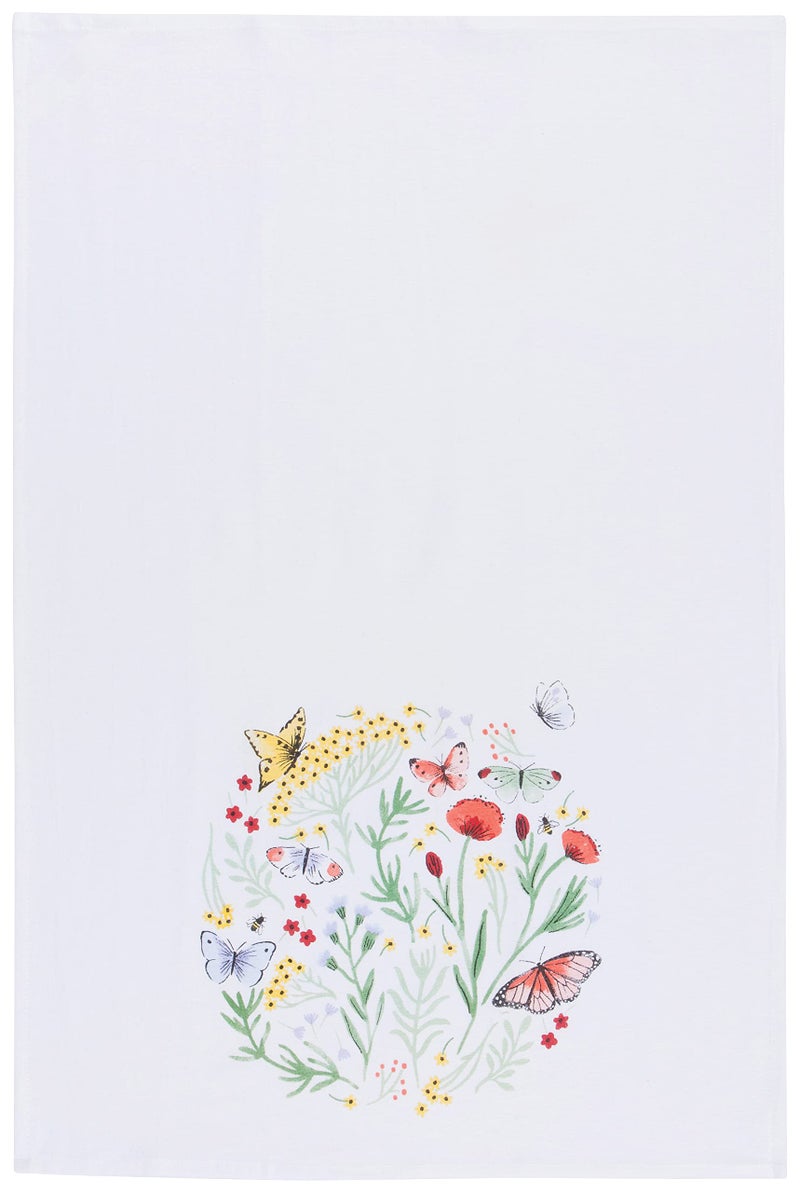 Now Designs Kitchen Towels Set/3 Assorted, Morning Meadow Butterfly, W20 x L30in, Absorbent Dish Cloths - Image 2