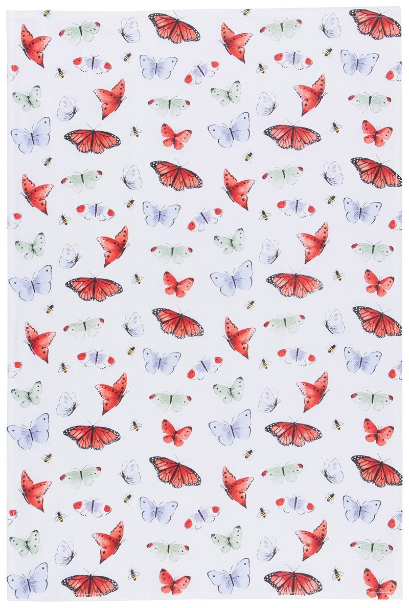 Now Designs Kitchen Towels Set/3 Assorted, Morning Meadow Butterfly, W20 x L30in, Absorbent Dish Cloths - Image 4