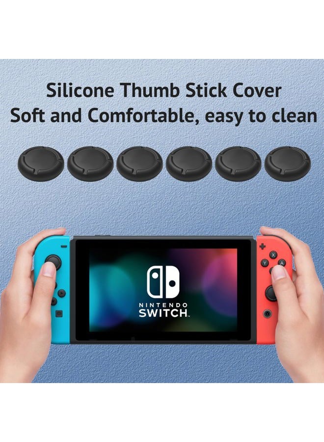 SFIELCAPA 6Pcs Silicone Analog Stick Covers for Nintendo Switch, OLED, Switch Lite, Joycon Controller Thumb Grips, Joystick Replacement Caps - Image 2