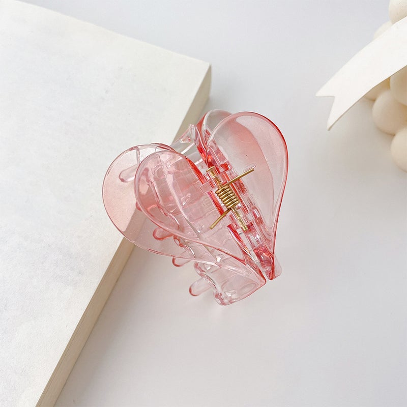 6pcs Back Hair Clips Heart Hair Jaw Clips Hair Catch Barrettes for Women - Image 2