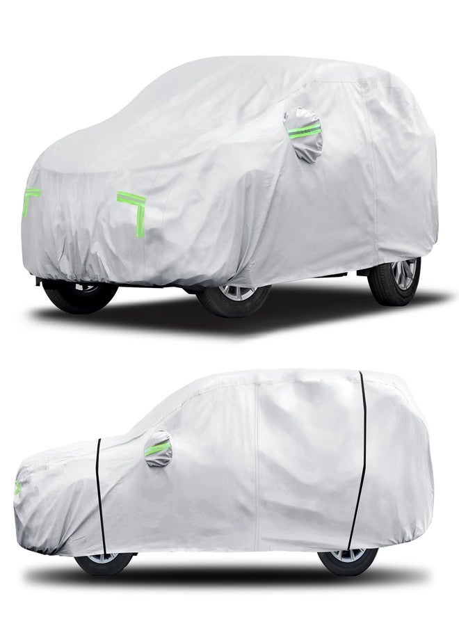 Qualencey Car Cover Custom Fit for Honda CRV 1997-2025,Toyota RAV4 1996-2025,6 Layers Truck Cover Waterproof All Weather for Automobiles,Outdoor Full Exterior Cover,Rain, Sun, Wind Protection,Sliver - Image 1
