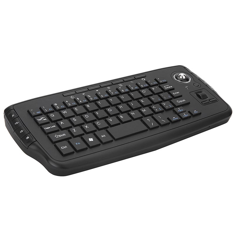 E30 2.4GHz Wireless Keyboard with Trackball Scroll Wheel Remote Control for Android TV BOX Smart TV PC Notebook Black - Image 1