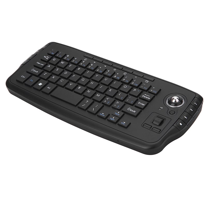 E30 2.4GHz Wireless Keyboard with Trackball Scroll Wheel Remote Control for Android TV BOX Smart TV PC Notebook Black - Image 3