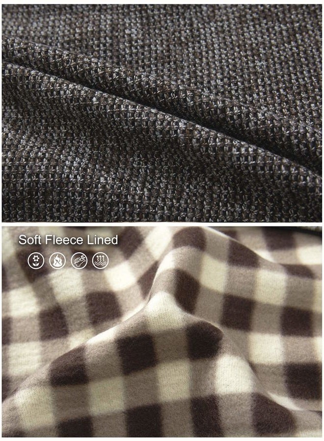 Gioberti Boy's Knitted Full Zip Cardigan Sweater with Soft Brushed Flannel Lining, Melange Coffee, 5 - Image 5