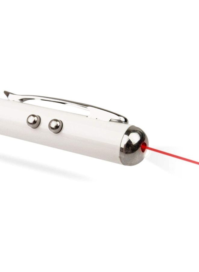 NIBEMINENT 3 In 1 Touchscreen Stylus With Laser Pointer & LED Flashlight White  - Image 3