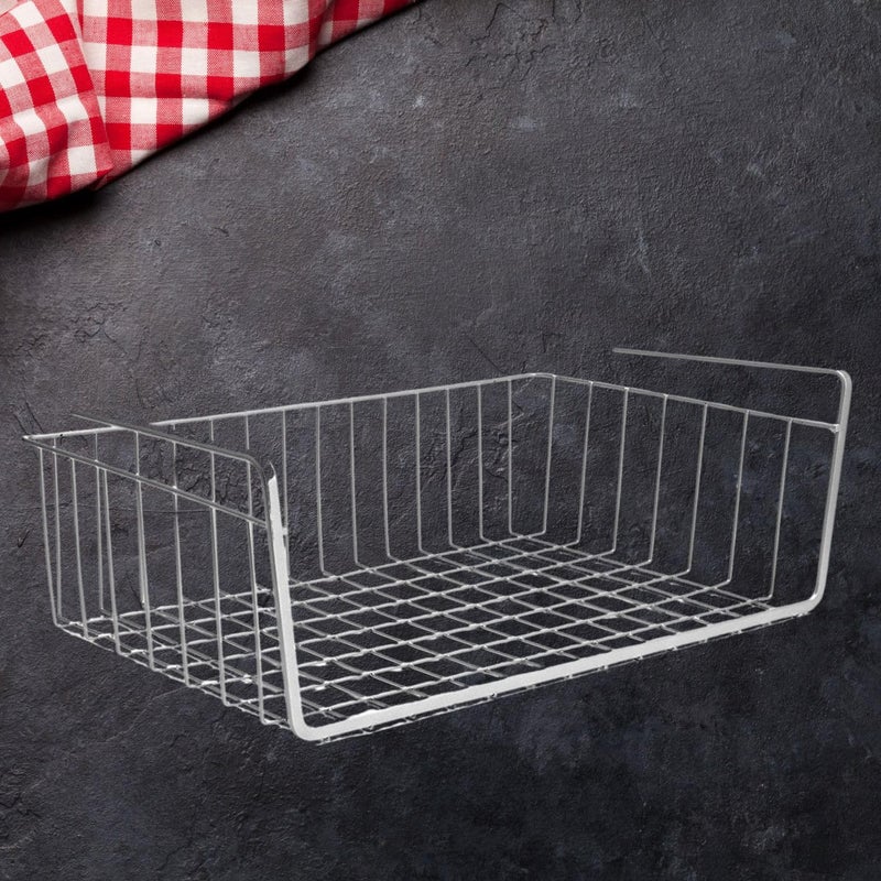 Go Hooked Undershelf Basket Large 8 Inch Space Saving Durable Versatile Heavy Duty Sleek and Sturdy Efficient Compact and Durable Modern Robust Elegant Set of 2 - Image 4