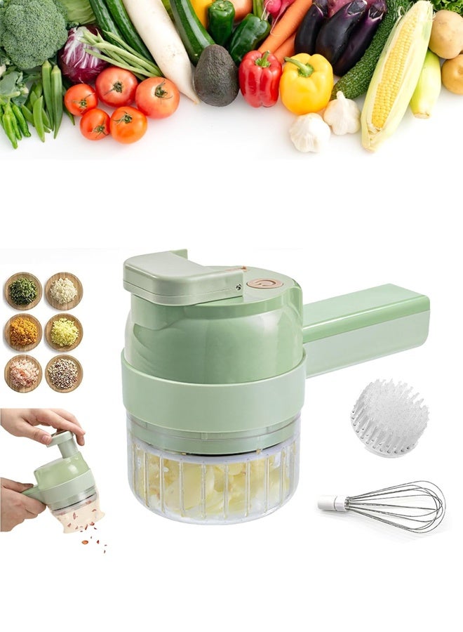 هومستر 4 في 1 قطع الخضروات متعددة الوظائف شريحة اليدوية الكهربائية اللاسلكية قطع الثوم مشش شرائح البصل قطع الطبخ أداة للثوم الفلفل البصل الزنجبيل الكرفس اللحوم - Image 1