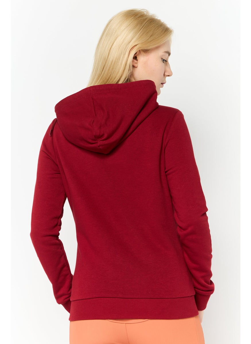PUMA Women Regular Fit Long Sleeves Outdoor Sweatshirt, Red  - Image 4