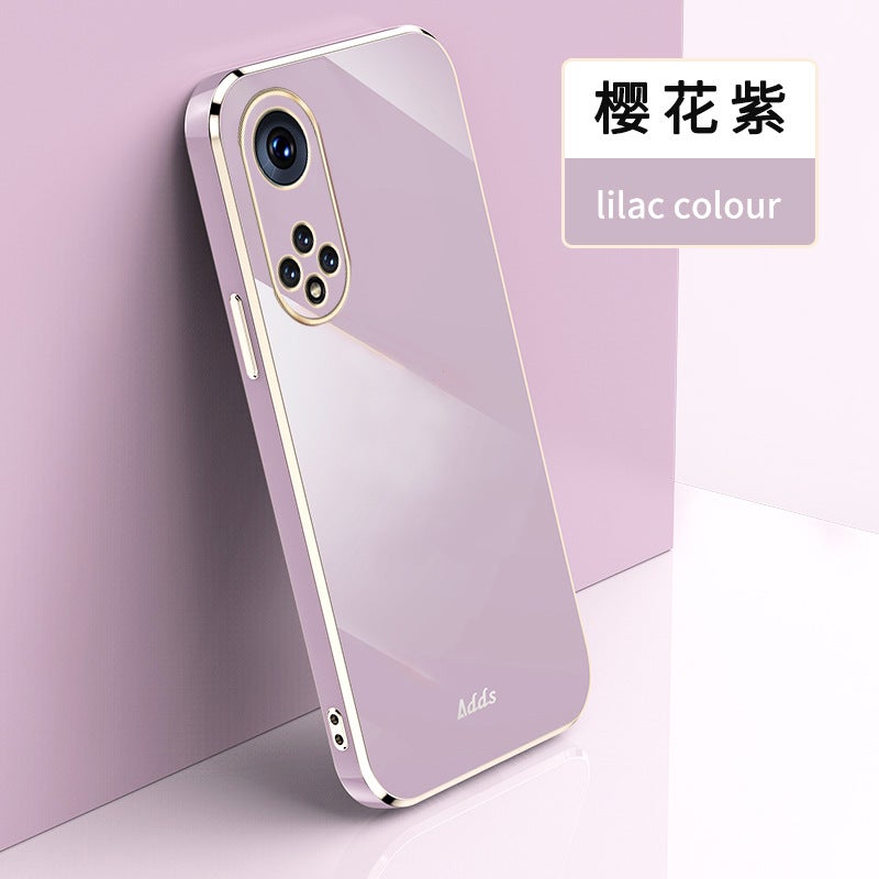 Electroplated 6D Straight Edge TPU Phone Case for Huawei Enjoy 60 Pro, Shockproof Anti-Scratch Full Coverage Back Cover - Image 1