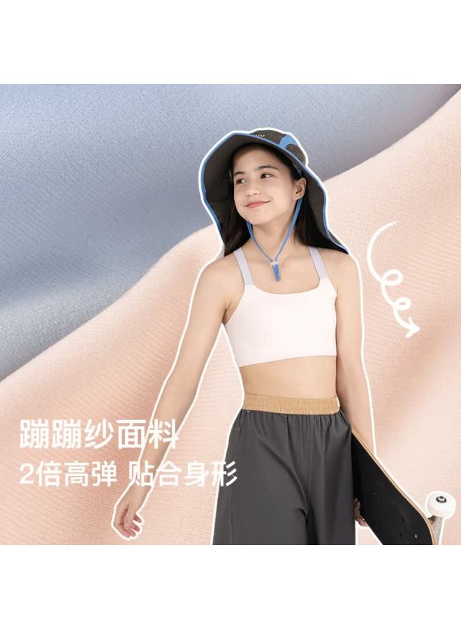 Like Uu Student Middle School Girls Adolescent Water Drop Back Sports Bra For Physical Education High School Puberty Development Bra