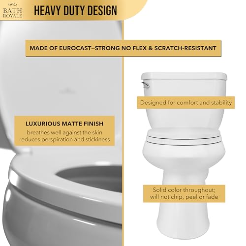 Bath Royale Slow Close Toilet Seat Round BR283-00 Heavy Duty & Scratch Resistant, Fits All Toilet Brands, MasterSuite Series - Image 4