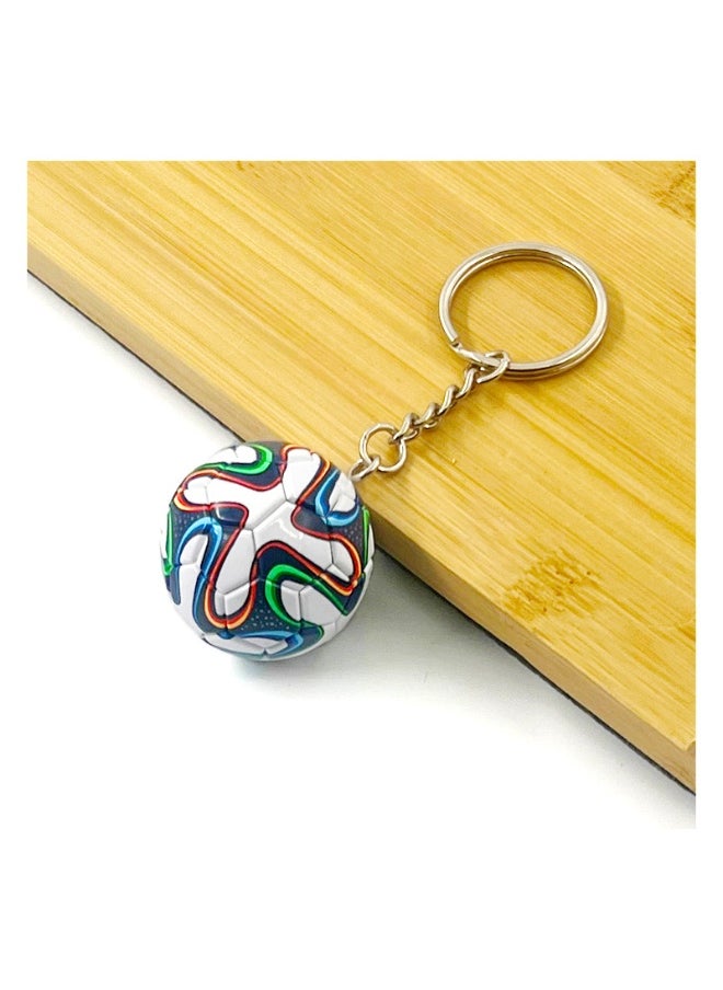 Generic AC Milan/Barcelona/Real Madrid Soccer Model Keychain Accessory Pendant Bag Chain Car Keychain Creative Gift for Unisex 