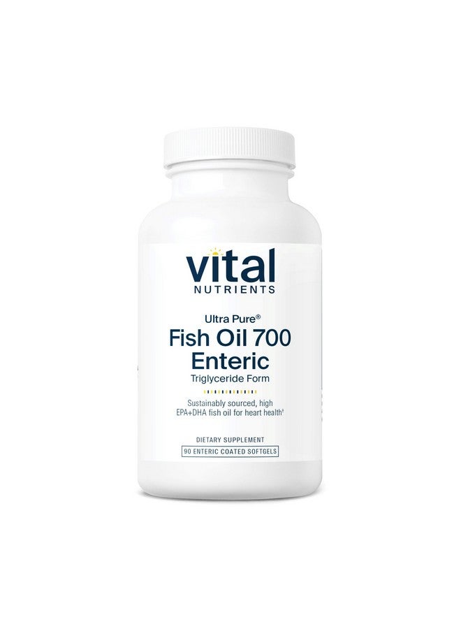 فيتل نيوترينس زيت السمك النقي للغاية من Vital Nutrients® 700 المغلف معويًا | صحة القلب والدماغ والمناعة* | مصدر مستدام لأحماض أوميغا 3 الدهنية عالية من حمض إيكوسابنتينويك وحمض الدوكوساهيكسانويك | نكهة الفانيليا | خالٍ من الجلوتين ومنتجات الألبان والصويا | 90 قطعة