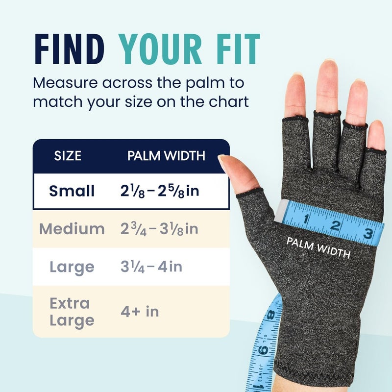 Dr. Frederick's Original Arthritis Compression Gloves for Women & Men - Ideal for Arthritis Hand Pain Relief, Carpal Tunnel, Reynaudâ€™s & Poor Circulation - Small - Image 4