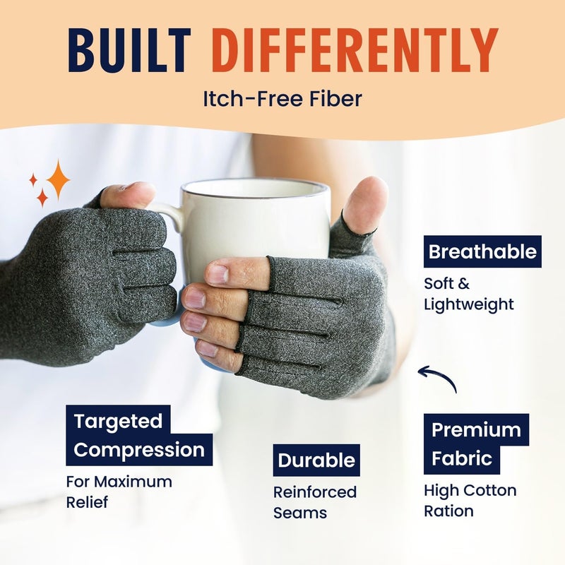 Dr. Frederick's Original Arthritis Compression Gloves for Women & Men - Ideal for Arthritis Hand Pain Relief, Carpal Tunnel, Reynaudâ€™s & Poor Circulation - Small - Image 3