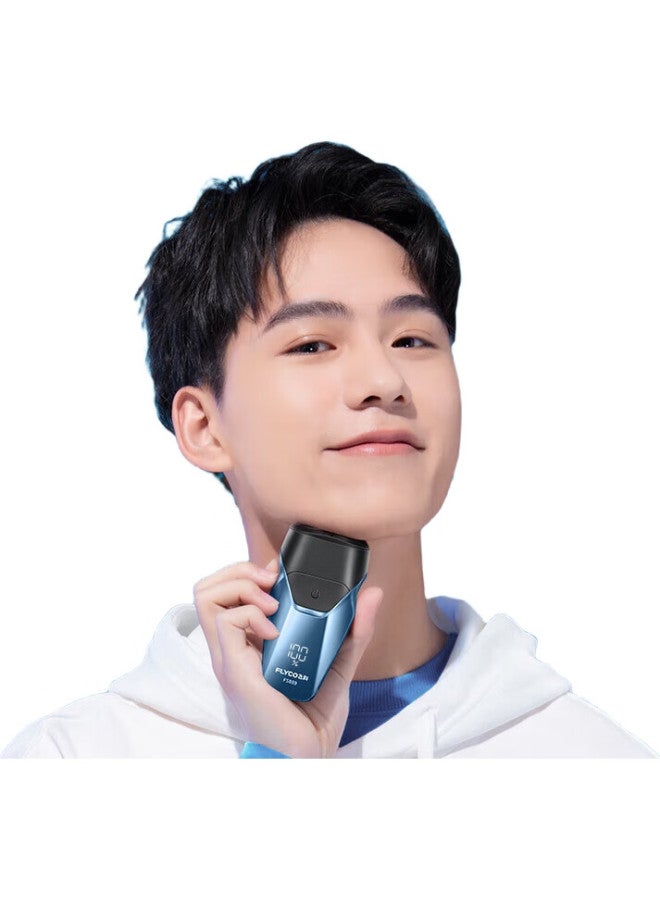 FLYCO Intelligent Electric Shaver Double Head Full Body Washable Shaver Portable Mini Men'S Shaver Birthday Valentine'S Day Gift For Boyfriend Father Fs889 Blue - Image 3