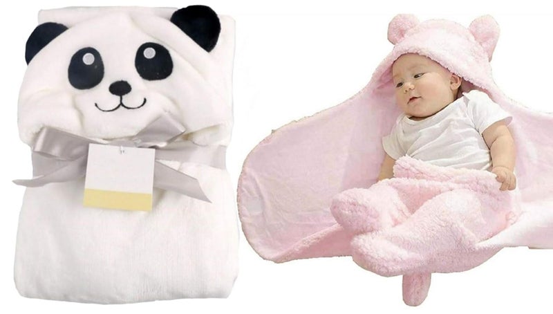 BRANDONN New Born Baby Blankets Combo Pack of Wrapper Cum Sleeping Bag with Baby Bath Towel Pack of 2 - Image 1