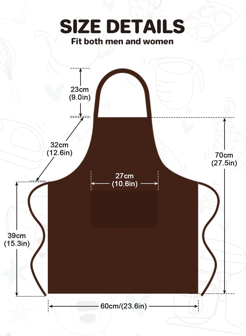 HomarKet 2 Pack Kitchen Aprons for Women,with Large Pockets - Waterproof, Oil-Resistant, and Stain-Proof, for Cooking, Baking, and Home Protection - Image 3