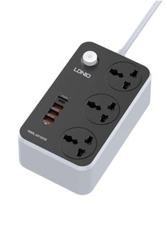 Ldnio Electric Power Strip 3 Socket 3 USB-CPD 20W 2.M SC3412