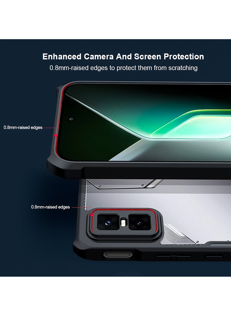 For Infinix GT 30 Pro Cover, Camera Lens Protection Back Cover, TPU+PC Shockproof Bumper Mobile Phone Case, Anti-Yellowing Slim Fit Protective Casing  - Image 2