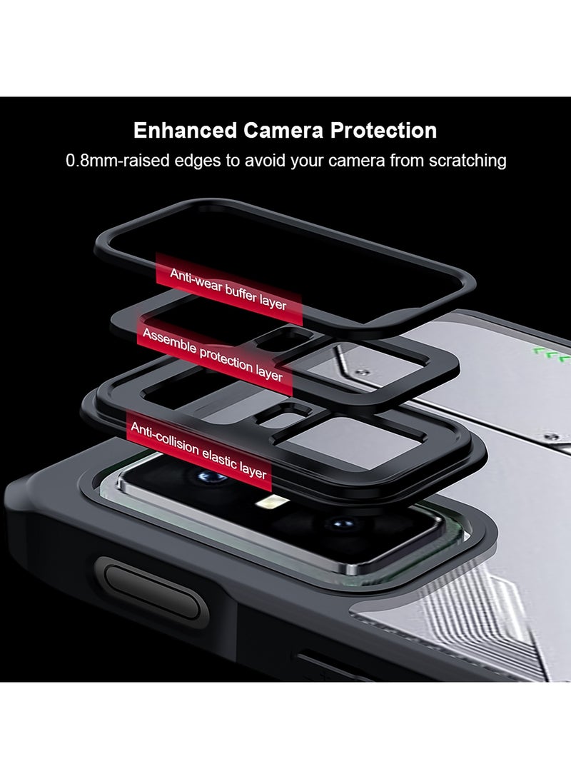 For Infinix GT 30 Pro Cover, Camera Lens Protection Back Cover, TPU+PC Shockproof Bumper Mobile Phone Case, Anti-Yellowing Slim Fit Protective Casing  - Image 3