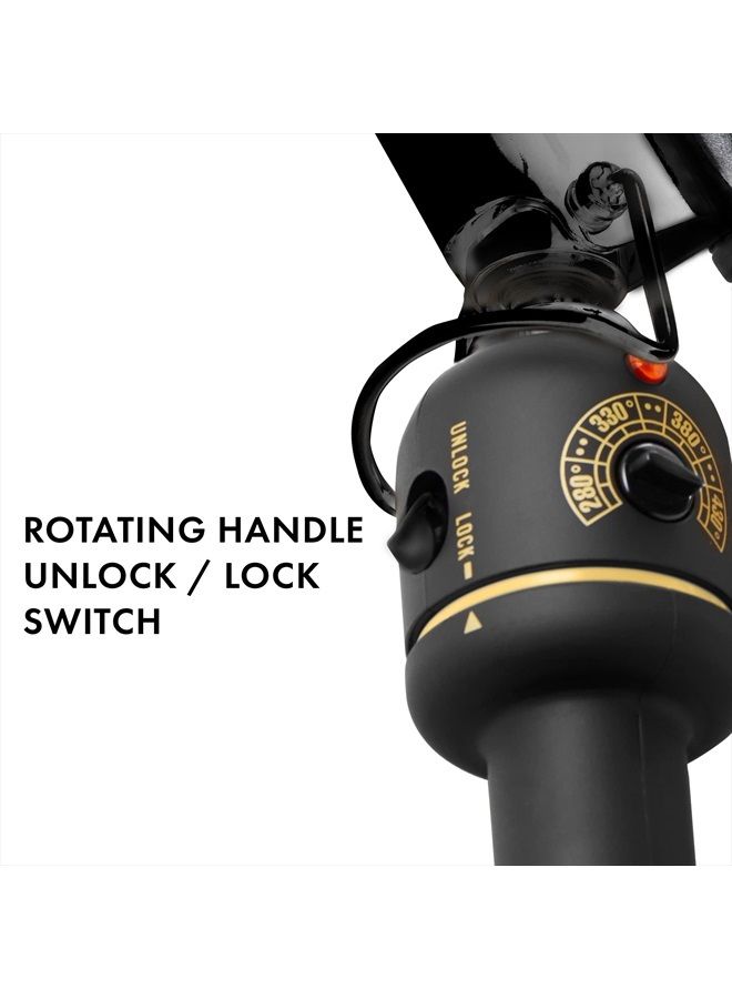 Hot Tools مكواة مارسل سوداء ذهبية للمحترفين | لتسريحات ناعمة ولامعة إضافية (1-1/4") - Image 4