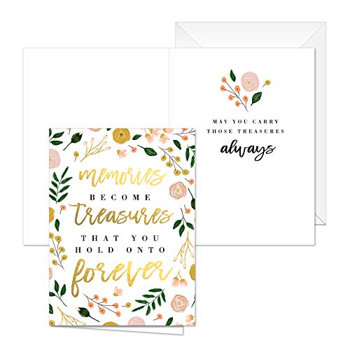 Canopy Street Modern Floral Sympathy Cards / 25 Loss Grief Comfort Cards / 5 Floral Thinking Of You Greeting Card Designs / 4 5/8" x 6 1/4" Condolences Note Cards - Image 5
