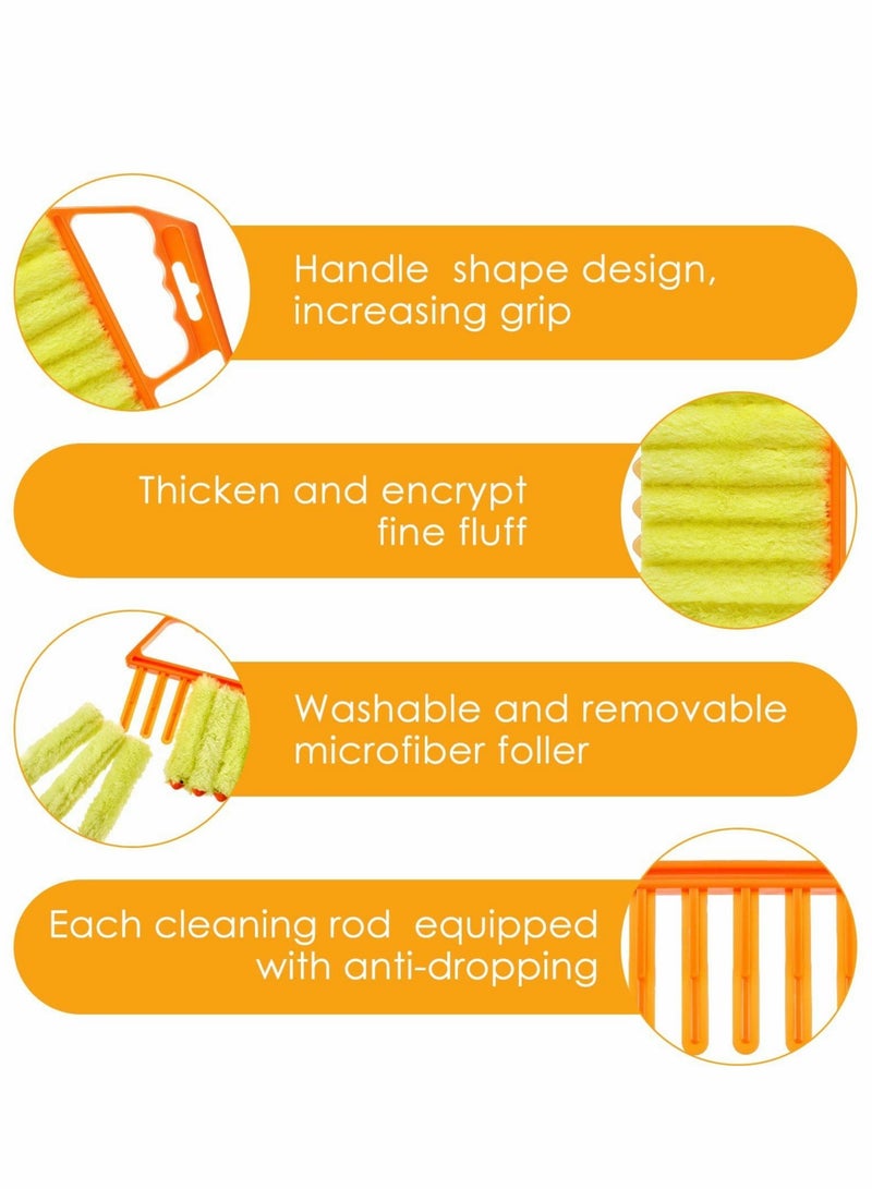 SOLARAE Window Blind Cleaner Brush, Mini Window Blind Cleaner Duster Tool, Hand-held Cleaner 7 Teeth Shutter Brush Household Cleaning Brush Tool for Window Blinds Air Conditioner 2 Pieces - Image 4
