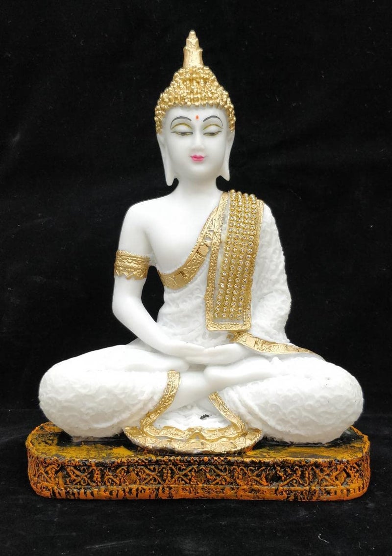 SHREE RAM IMPEX تمثال اللورد غوتام بودا من شري رام إمبيكس لزينة المنزل تمثال بودا لواجهة السيارة 26 سم - Image 2