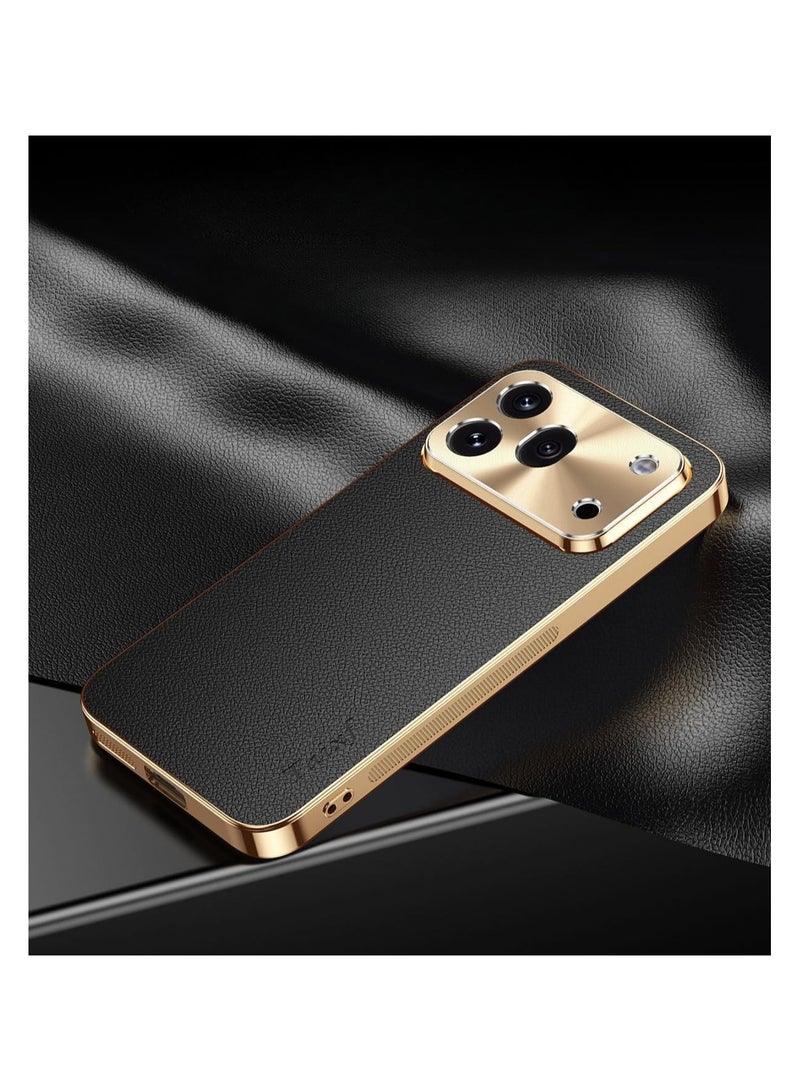 general Leather case compatible with the Honor 600 Pro 5G, textured pattern cover, shock-resistant lens protector, suitable for the Honor 600 Pro - Image 3