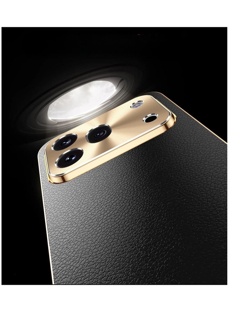 general Leather case compatible with the Honor 600 Pro 5G, textured pattern cover, shock-resistant lens protector, suitable for the Honor 600 Pro - Image 2