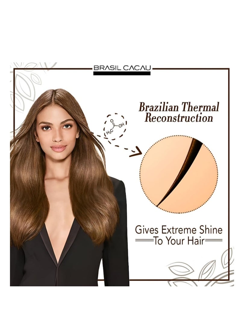 Brasil Cacau Brasil Cacau Color Shield Smooth Serum 215ml – Long-Lasting Color Protection, Advanced Frizz Control, and Brilliant Shine for Vibrant, Silky Hair  - Image 4