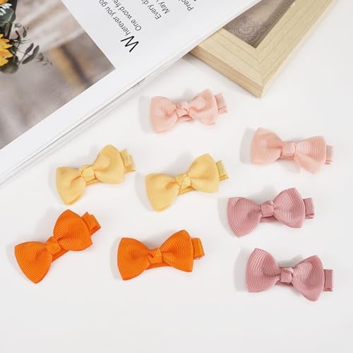 CÉLLOT Baby Hair Clips 40PCS Fully Lined Tiny 2" Hair Bows Alligator Clips for Infants and Toddlers in Pairs - Image 4