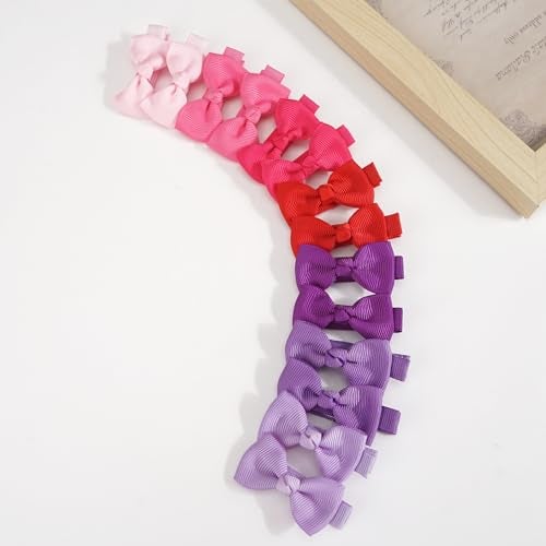 CÉLLOT Baby Hair Clips 40PCS Fully Lined Tiny 2" Hair Bows Alligator Clips for Infants and Toddlers in Pairs - Image 5