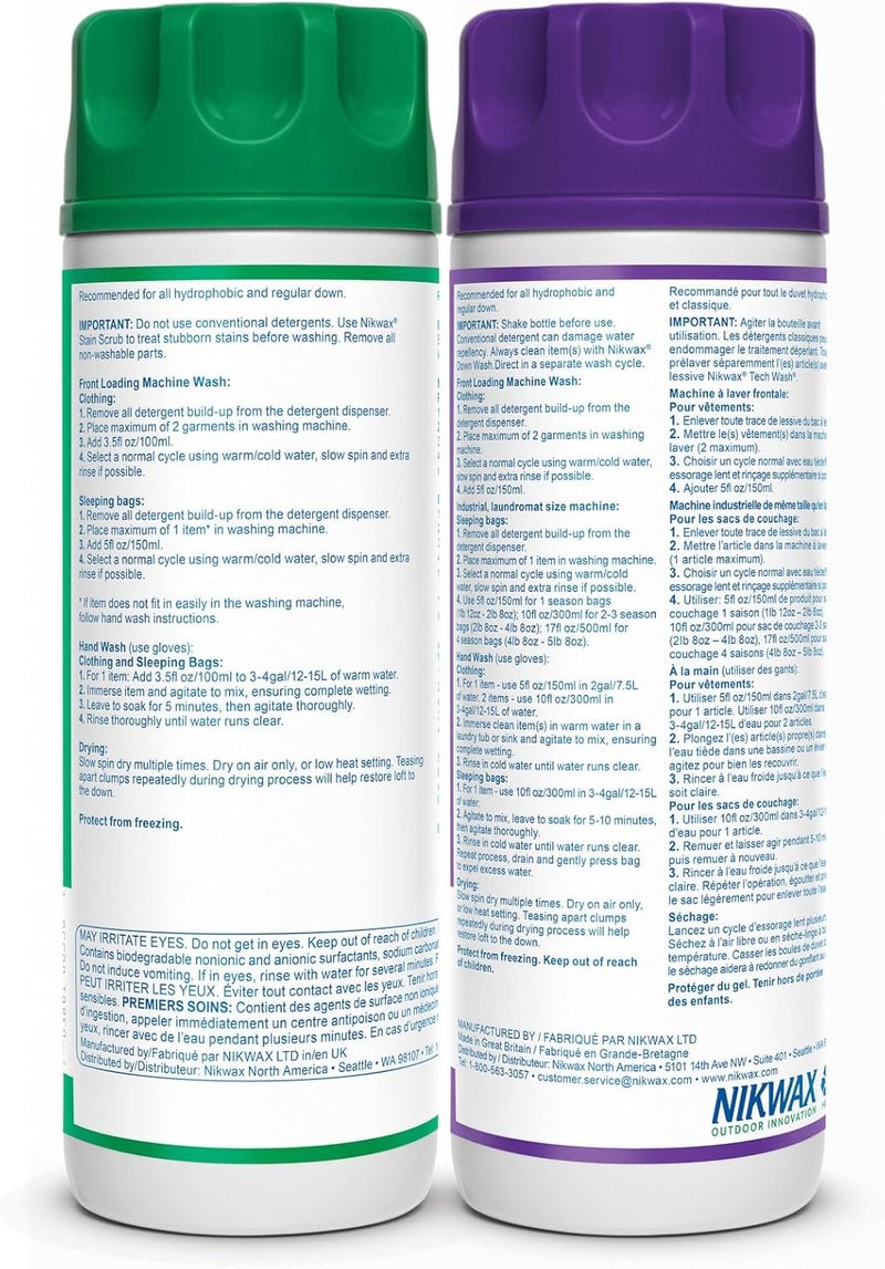 Nikwax Down DUO-Pack, 300ml - Wash-In Cleaning and Waterproofing for Down Jackets and Sleeping Bags - Image 2
