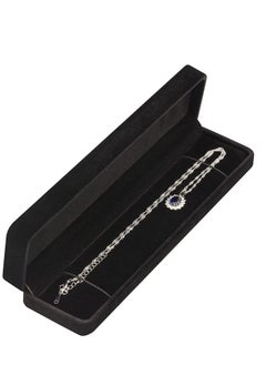 KASTWAVE Long Velvet Jewelry Chain Necklace Gift Box Set, Bracelet Storage Case, Jewelry Display Box for Wedding, Engagement, Proposal, Birthday and Anniversary 1 Piece (Black)  - Image 4