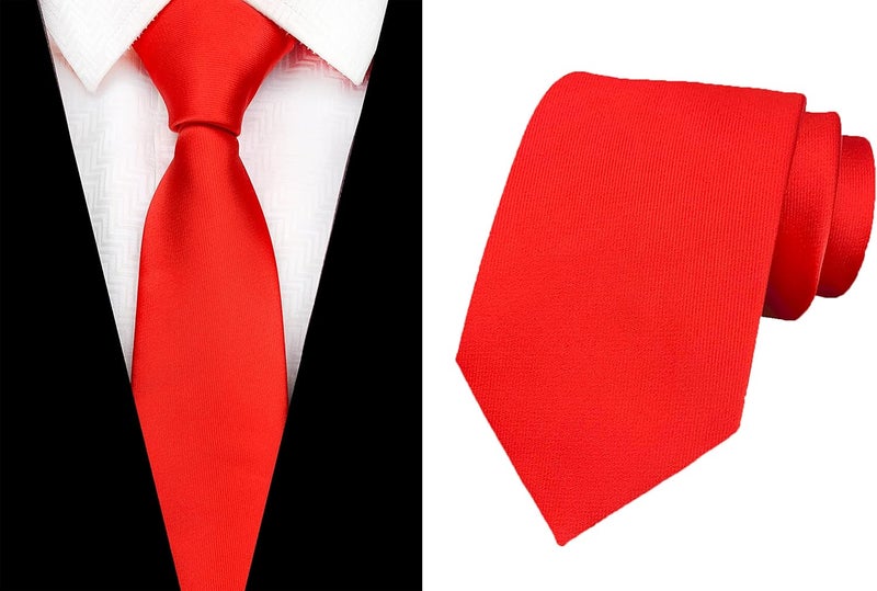 MENDENG Store Men's Classic Necktie Jacquard Woven Ties for Men Formal Business Ties Wedding Party Groomsmen Black Tie - Image 3