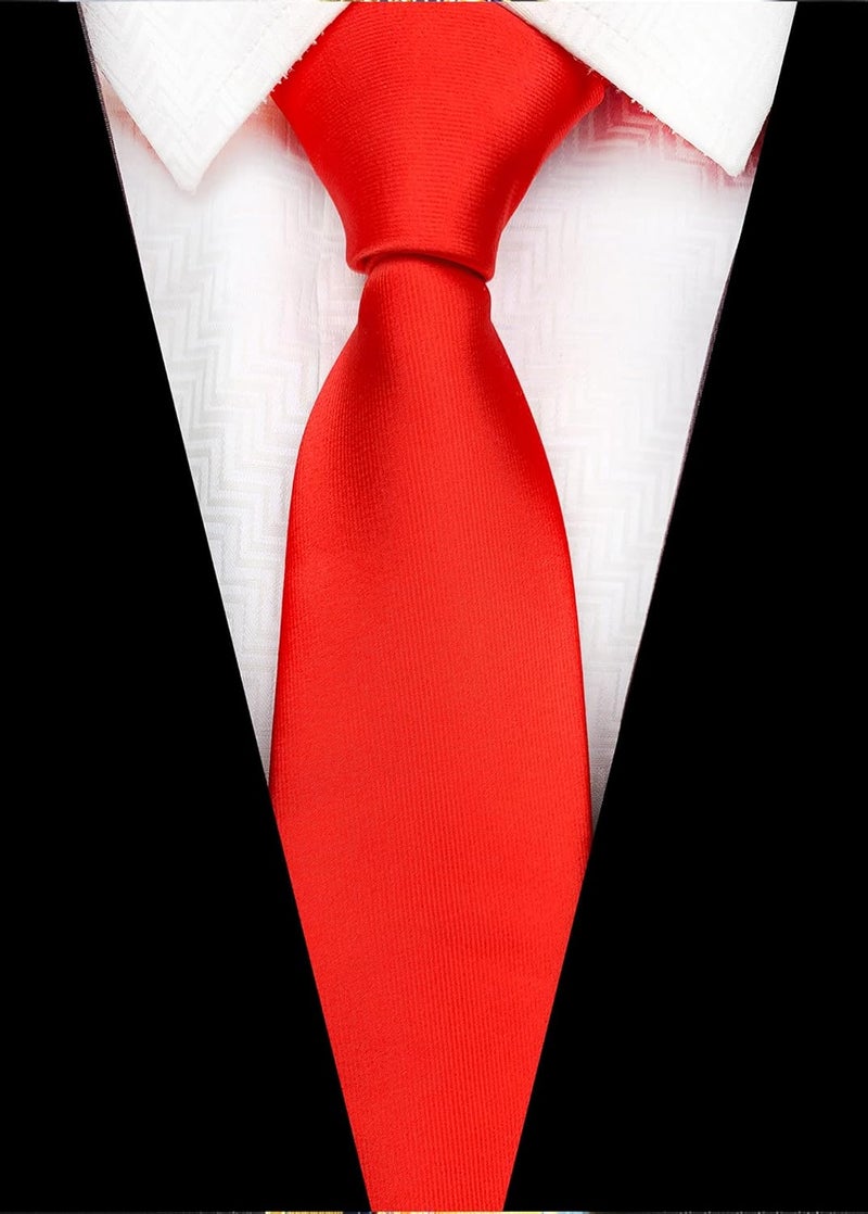 MENDENG Store Men's Classic Necktie Jacquard Woven Ties for Men Formal Business Ties Wedding Party Groomsmen Black Tie - Image 2