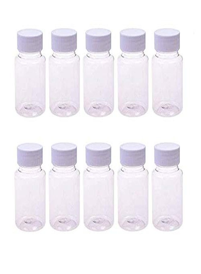 LASSUM 10PCS Empty Plastic Medicine Pill Bottle Container Solid Powder Medicine Chemical Bottles,20ML - Image 1