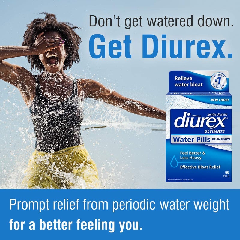 Diurex Bloat Reliever | Relieve Water Bloat, Puffiness, Swelling & Fatigue | Re-Energize | Maximum Strength | 60 Count - Image 2