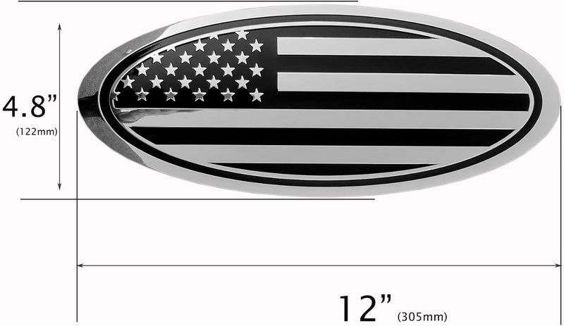eVerHITCH 12 inch Oval Overlay Metal Badge Emblem for F250 F350 F-250 F-350 F-450 F-550 (Chrome, 12") Experience optimized build - Image 5