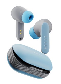 Boult Audio Z20 Pro Truly Wireless Bluetooth Ear Buds with 60H Playtime, 4 Mics Clear Calling, 45ms Low Latency, Rich Bass Drivers, Touch Controls, IPX5 TWS Earbuds Bluetooth Wireless (Powder Blue)